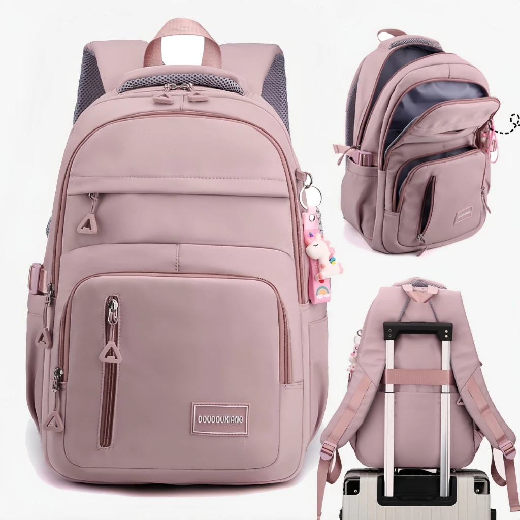 Uisn #B8705 Nylon Waterproof School Girl Laptop Teenage Girls Large Student Backpack laptop bag