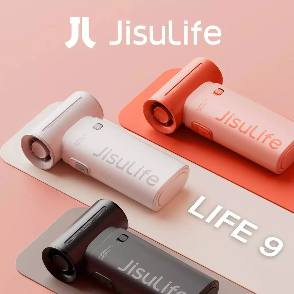 Jisulife Life 9 Portable Fan Rechargeable 5000mAh Mini Fan With 1 100 Speeds LED Display