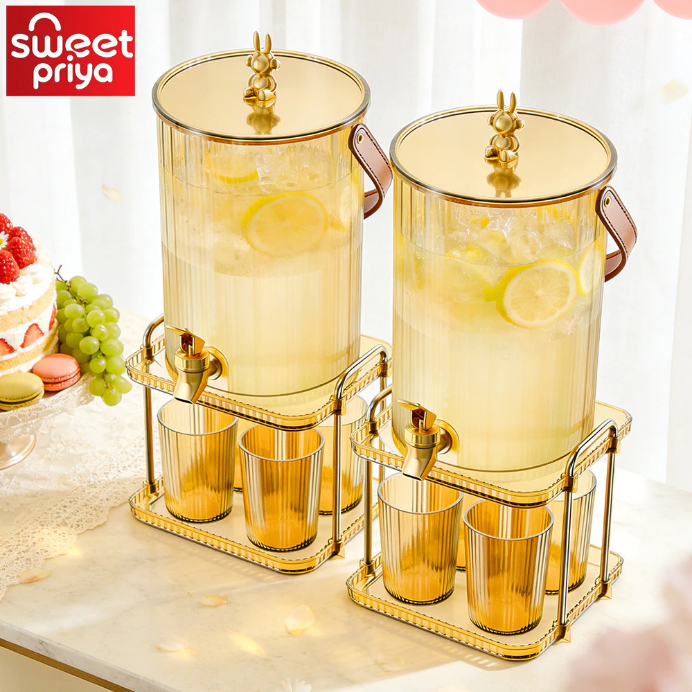 5L Party Juice Jar Water Beverage Dispenser Ice Cold Drink Kettle For Hotel Wedding Dessert Table