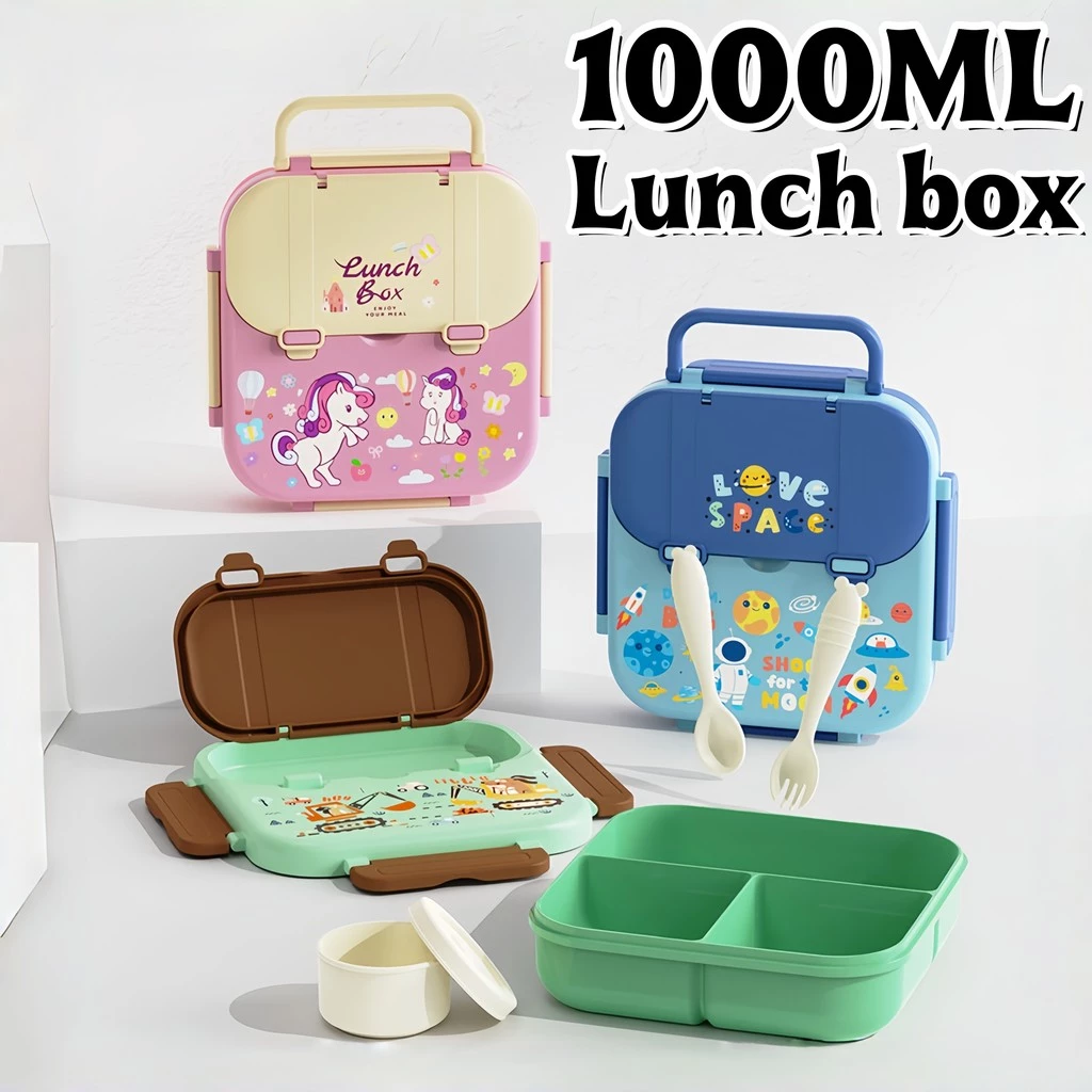 2026 Lunch Box for Kids Microwave Safe Leak proof Bento Box With Spoon Fork for Child School