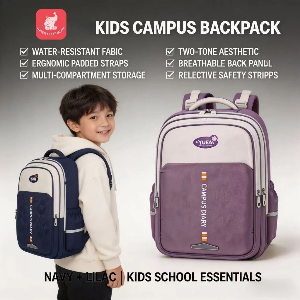 Fashion lightweight Kid's School Bag Multi compartment Waterproof Children's school Backpacks（5 16Y) Spine Protection