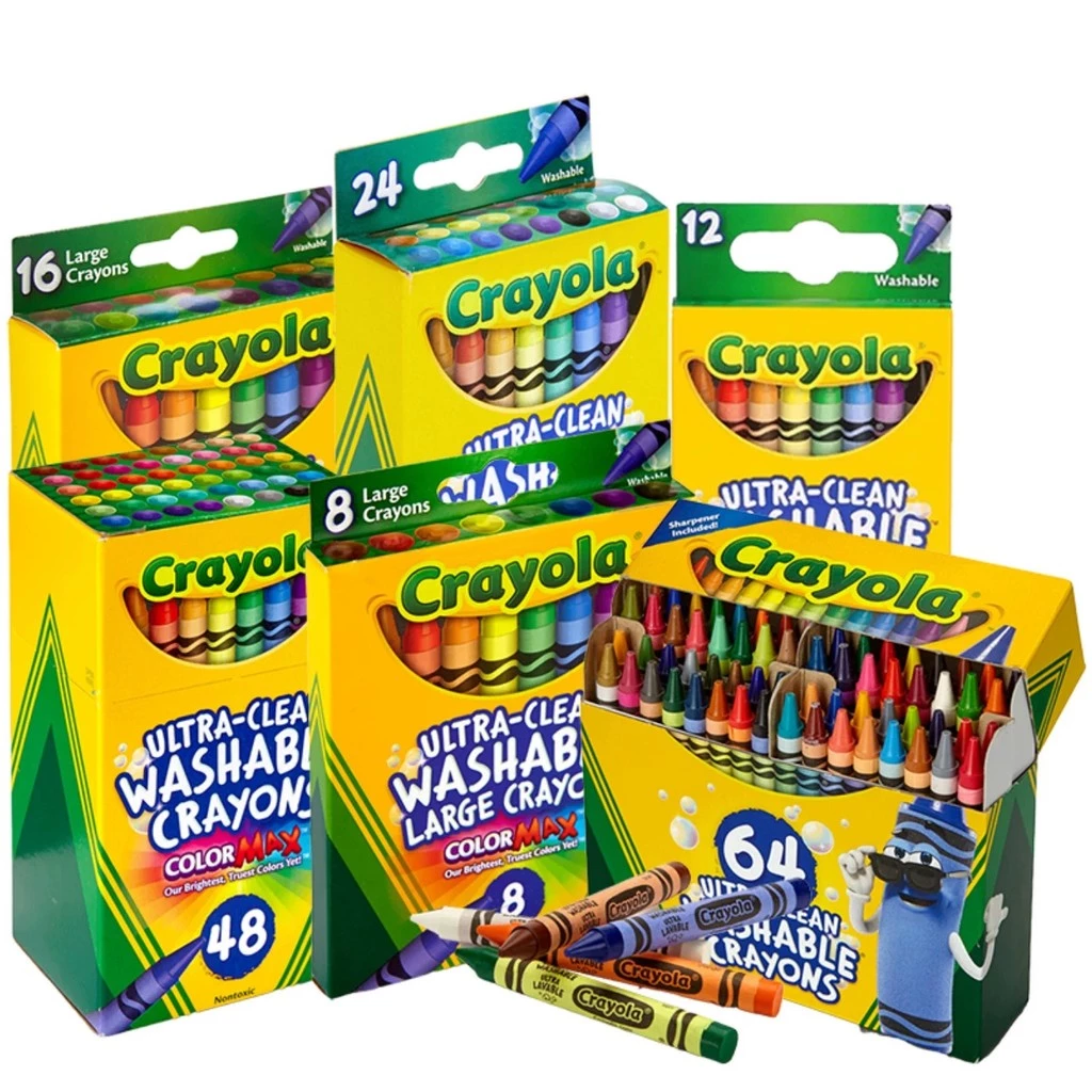 Gooday Kids Big Size Jumbo Non Toxic Washable Crayons For Toddlers 8 16 24 pcs Art Supplies